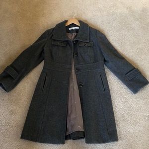 Gray Wool Peacoat
